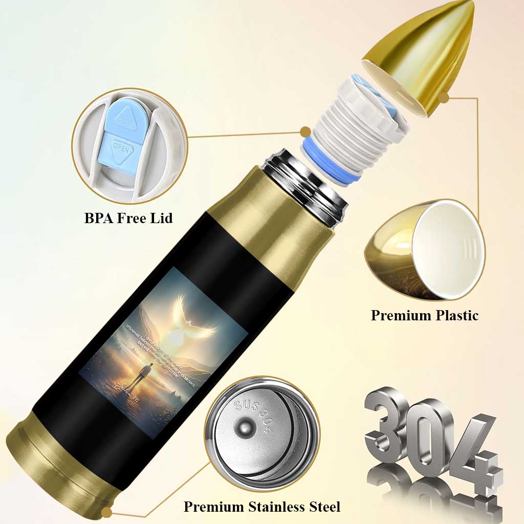 Christian Gifts Bullet Tumbler I Am The Light of The World Bible Verse John 8:12