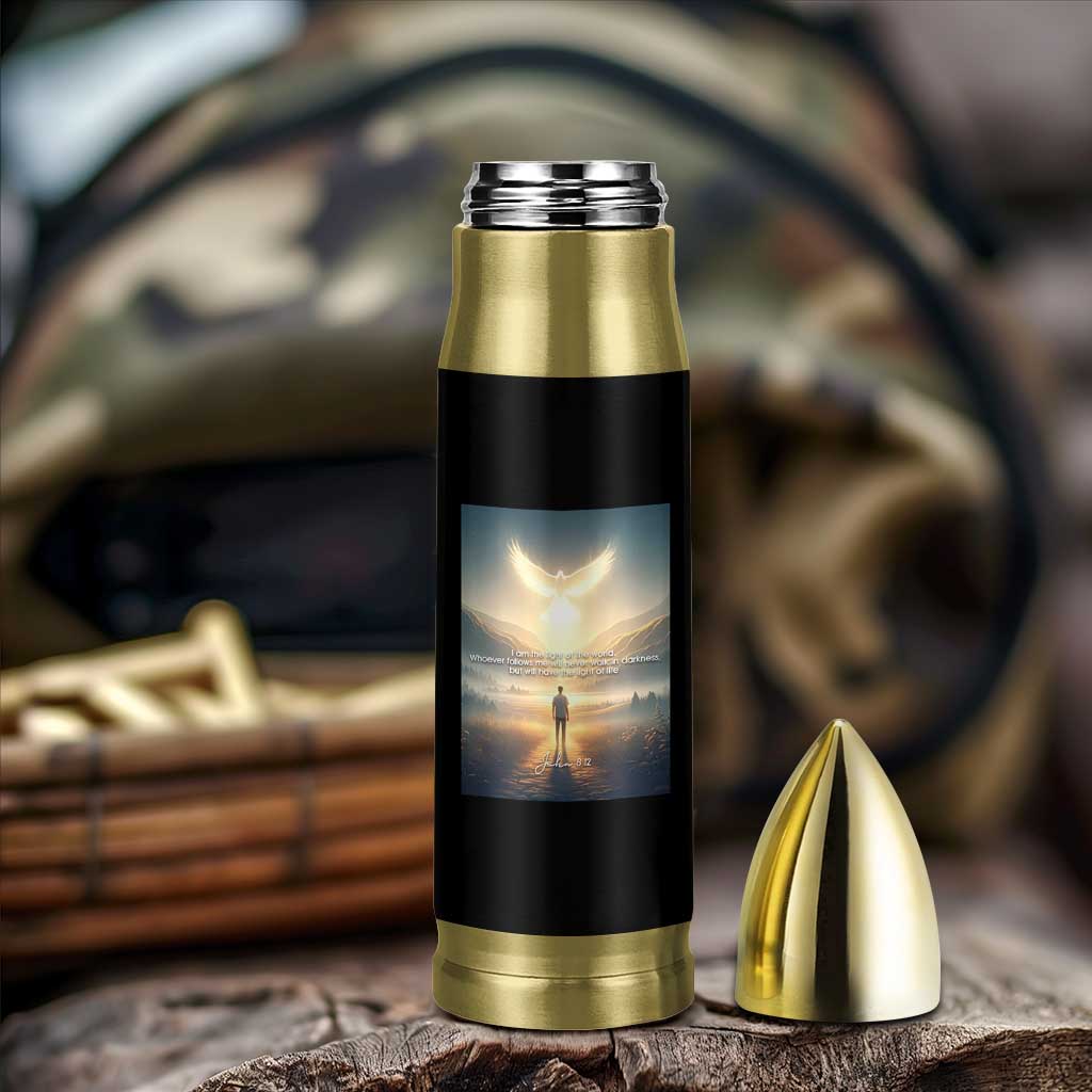 Christian Gifts Bullet Tumbler I Am The Light of The World Bible Verse John 8:12