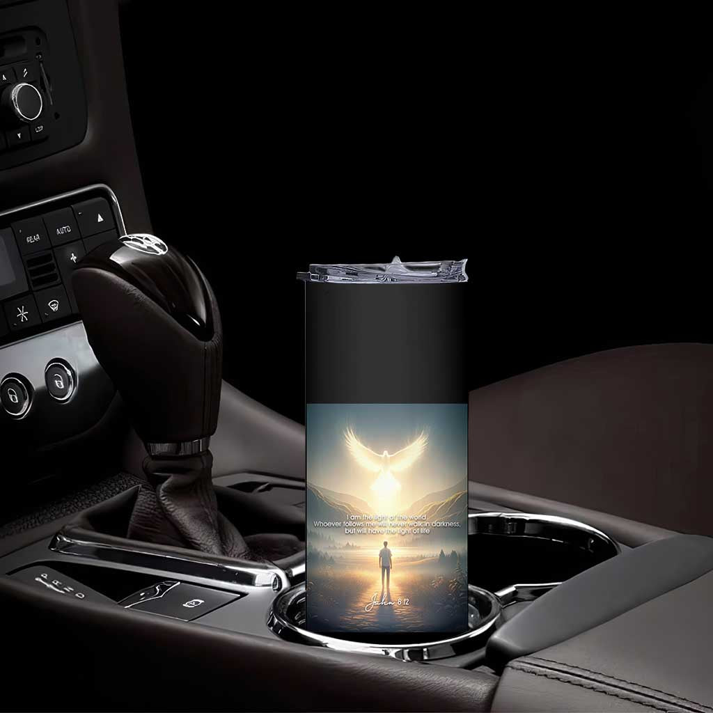 Christian Gifts Skinny Tumbler I Am The Light of The World Bible Verse John 8:12