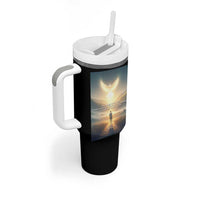 Christian Gifts Tumbler With Handle I Am The Light of The World Bible Verse John 8:12