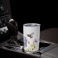 Vintage Spring Wildflower Tumbler Cup Bees Butterflies Floral Meadow