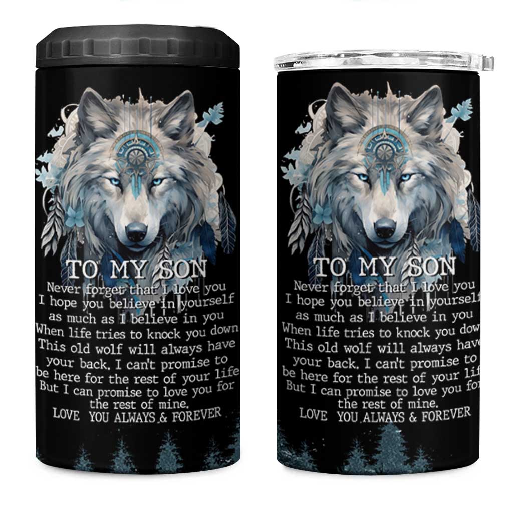 To My Son I Love You 4 in 1 Can Cooler Tumbler Graduation Christmas Birthday Gifts For Grown Son From Mom Dad