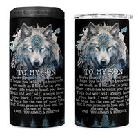 To My Son I Love You 4 in 1 Can Cooler Tumbler Graduation Christmas Birthday Gifts For Grown Son From Mom Dad