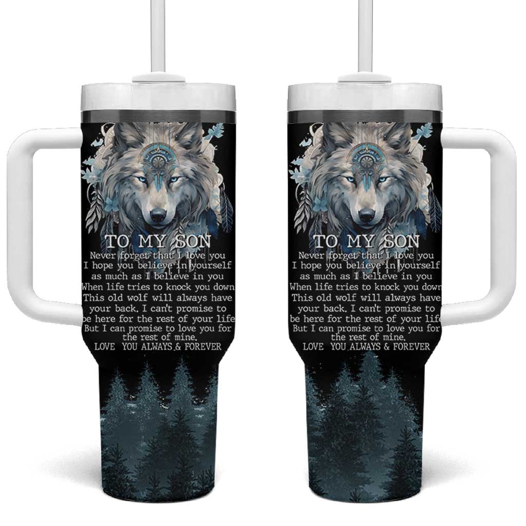 To My Son I Love You Tumbler With Handle Graduation Christmas Birthday Gifts For Grown Son From Mom Dad