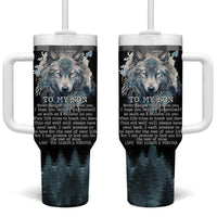 To My Son I Love You Tumbler With Handle Graduation Christmas Birthday Gifts For Grown Son From Mom Dad