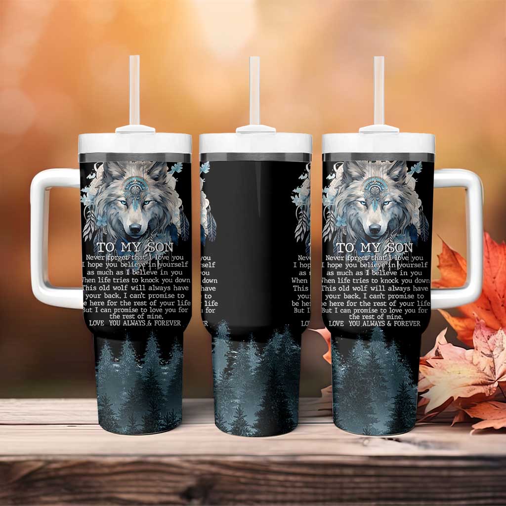 To My Son I Love You Tumbler With Handle Graduation Christmas Birthday Gifts For Grown Son From Mom Dad