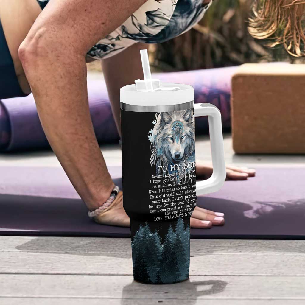 To My Son I Love You Tumbler With Handle Graduation Christmas Birthday Gifts For Grown Son From Mom Dad