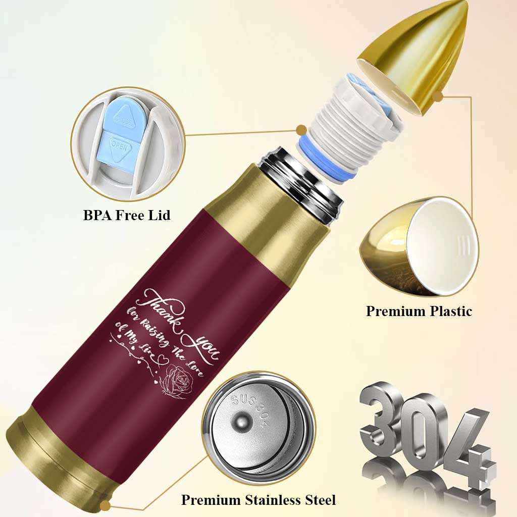 Mother-In-Law Gifts Bullet Tumbler Thank You For Rasing The Man Of My Life