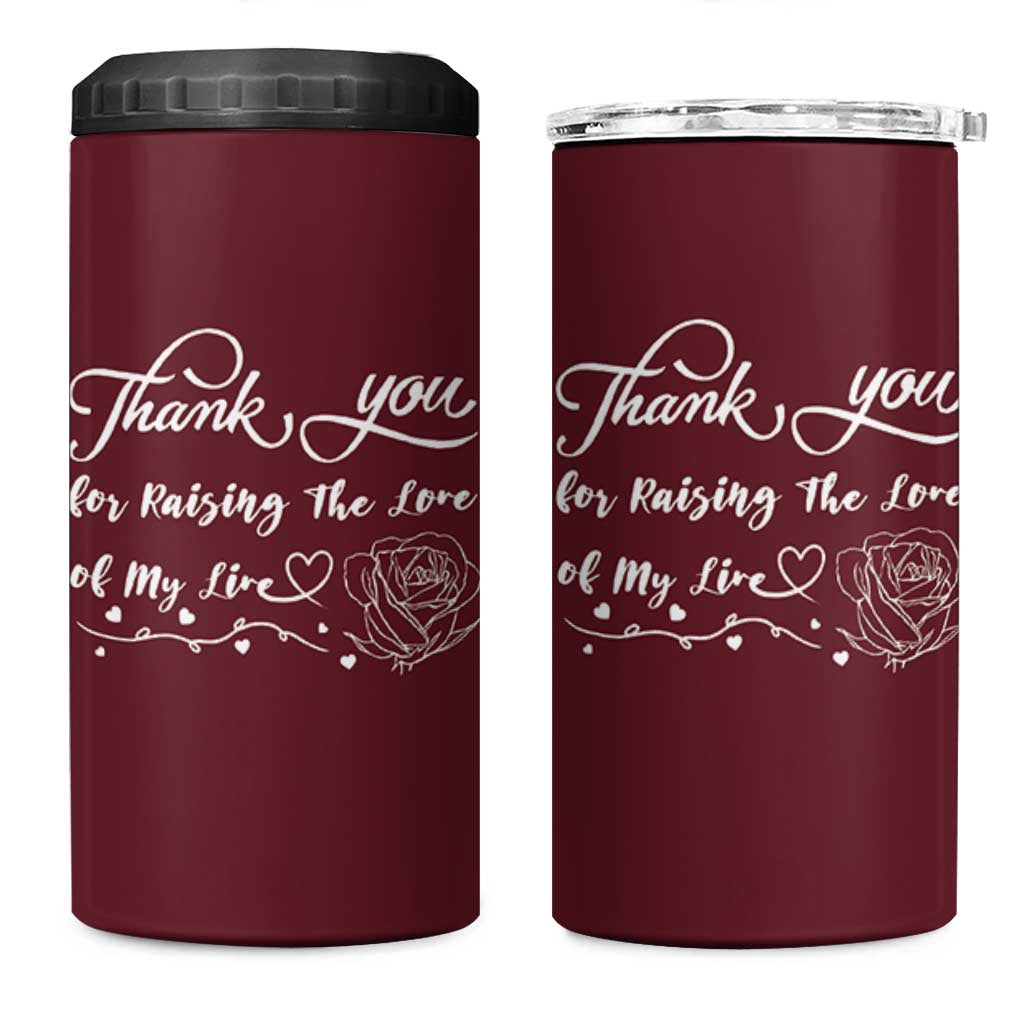 Mother-In-Law Gifts 4 in 1 Can Cooler Tumbler Thank You For Rasing The Man Of My Life