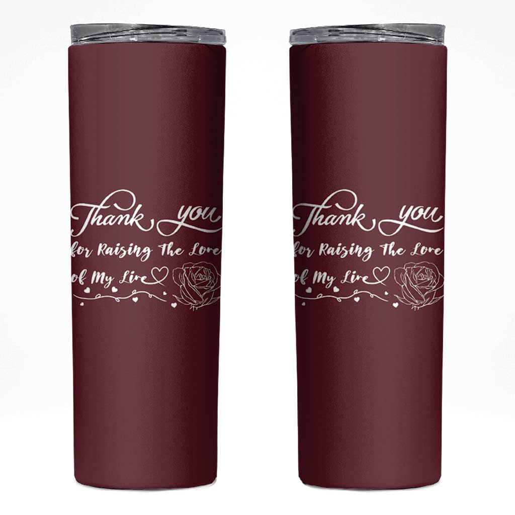 Mother-In-Law Gifts Skinny Tumbler Thank You For Rasing The Man Of My Life