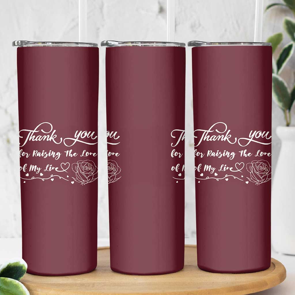 Mother-In-Law Gifts Skinny Tumbler Thank You For Rasing The Man Of My Life