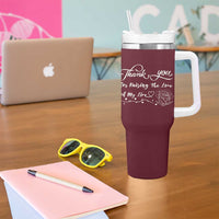 Mother-In-Law Gifts Tumbler With Handle Thank You For Rasing The Man Of My Life