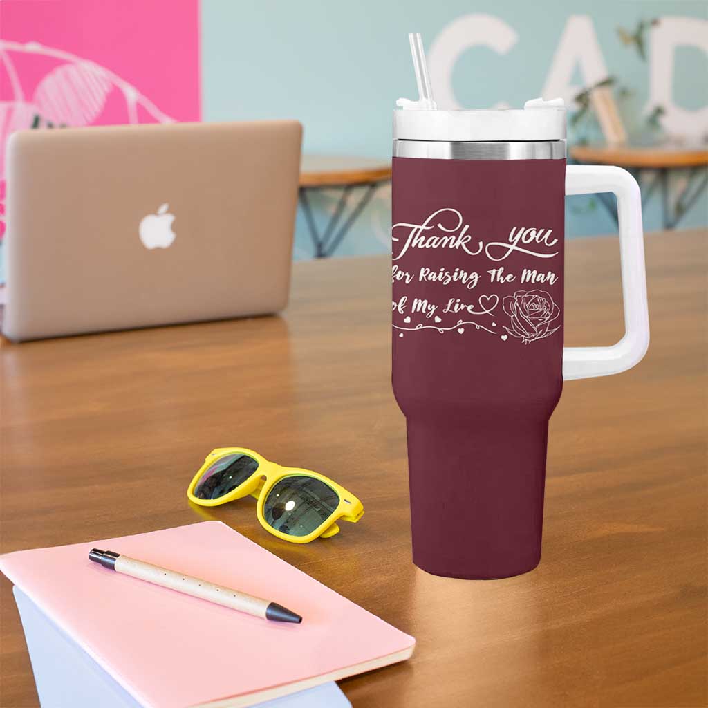 Mother-In-Law Gifts Tumbler With Handle Thank You For Rasing The Love Of My Life