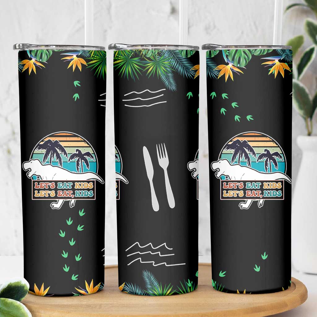 Grammar English Teacher Skinny Tumbler Funny Dinosaurs Punctuation Saves Lives Lets Eat Kids