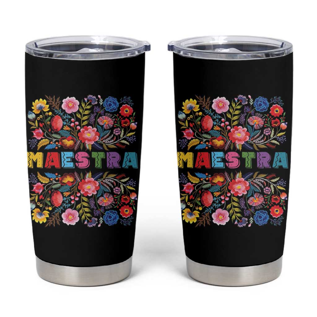 Maestra Bilingue Teacher Tumbler Cup Cinco De Mayo Spanish Mexican Teacher In Spansish - Wonder Print Shop