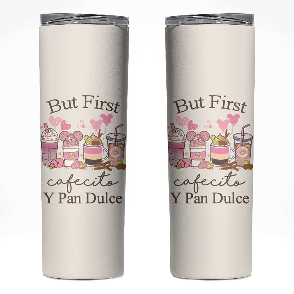 Cafecito & Chisme Skinny Tumbler Concha Pun Gift Mexican Themed Gifts in Spanish - Wonder Print Shop