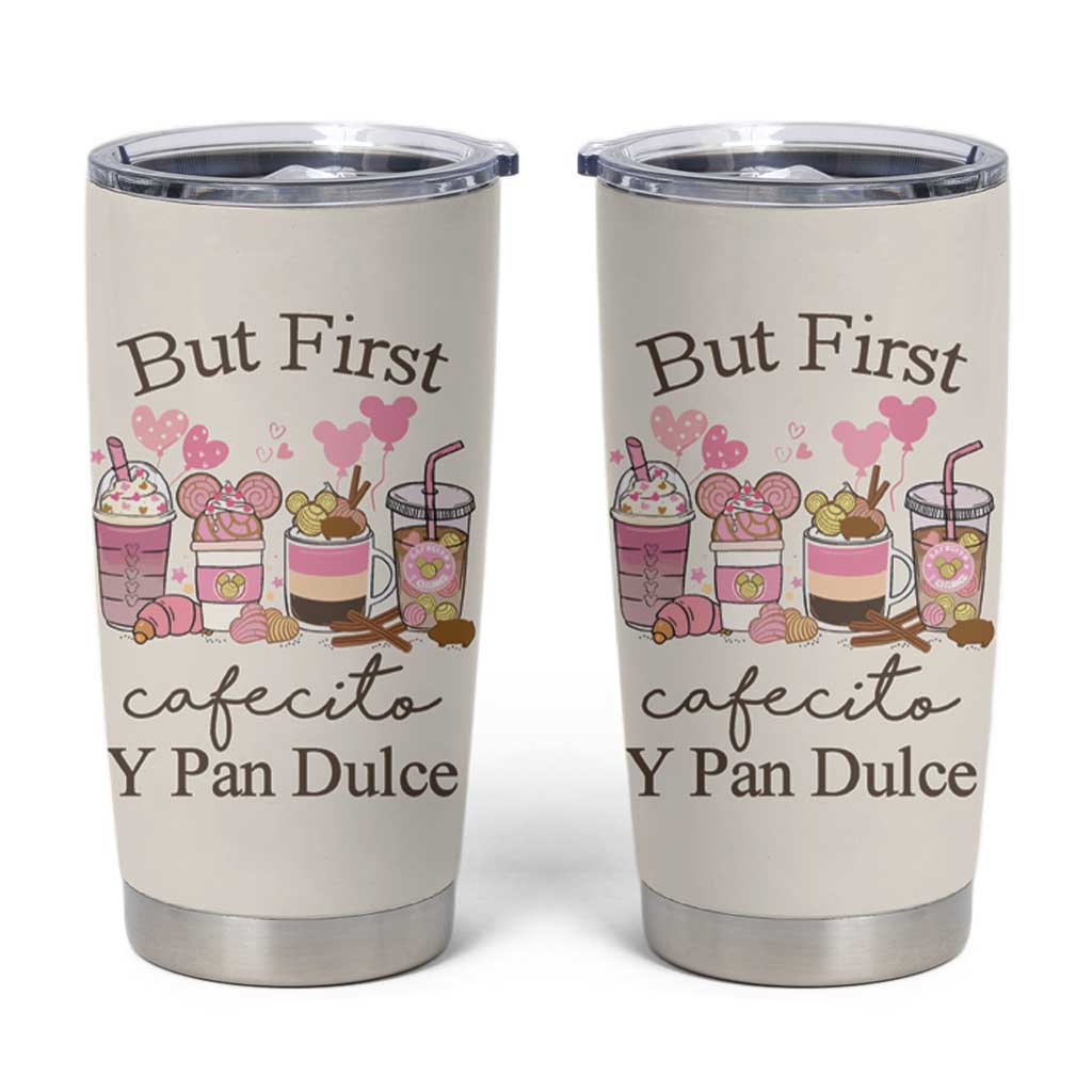 Cafecito & Chisme Tumbler Cup Concha Pun Gift Mexican Themed Gifts in Spanish - Wonder Print Shop