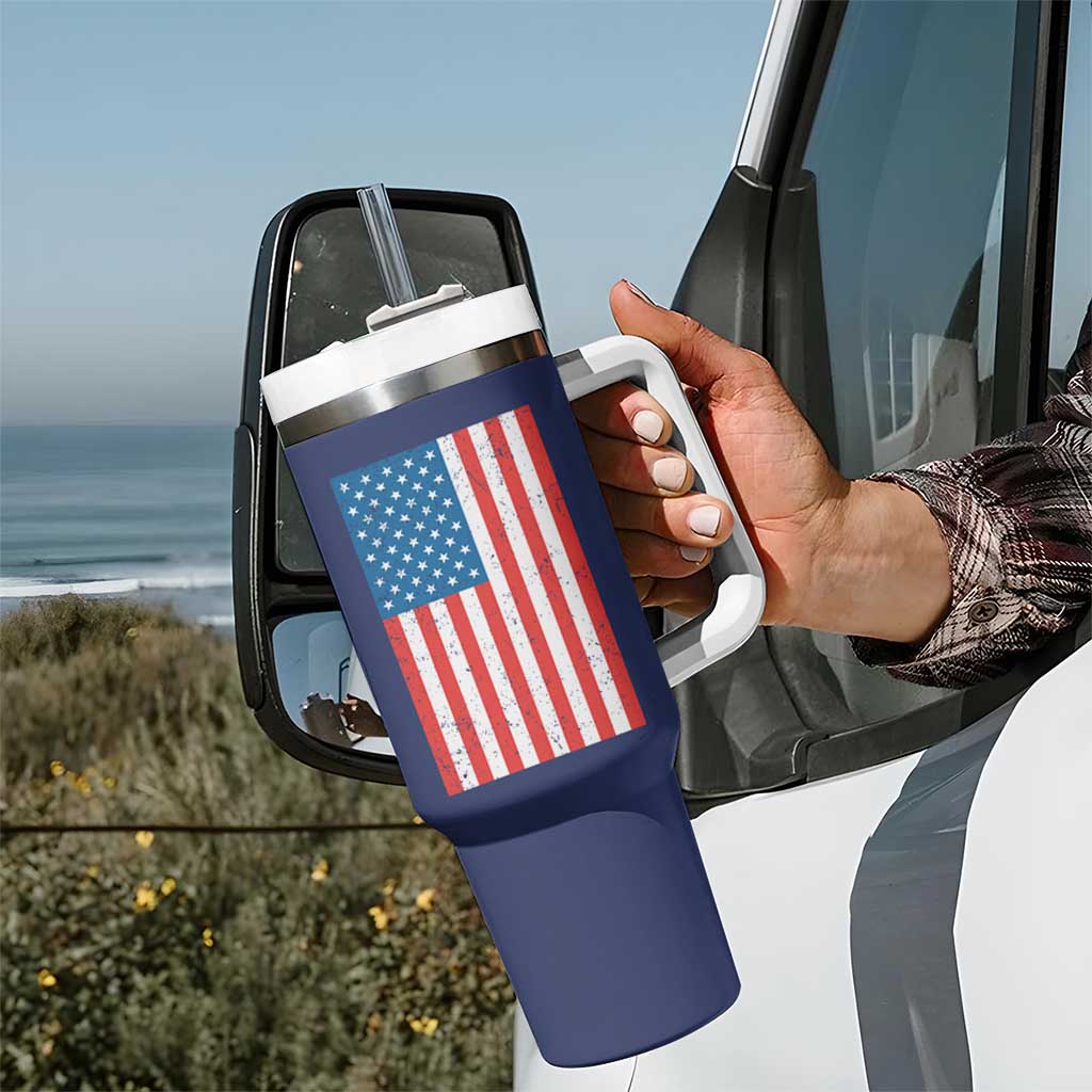Harris Walz 2024 For The People Tumbler With Handle Vote Blue Vice President VP American Flag - Wonder Print Shop