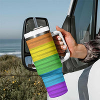LGBTQ Pride Tumbler With Handle Kiss Whoever The Fuck You Want LGBT Rainbow Flag
