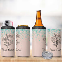 Personalized Gifts for Her 4 in 1 Can Cooler Tumbler Custom Name Flower Bridesmaid Proposal Birthday Christmas Gift - Wonder Print Shop