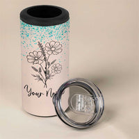 Personalized Gifts for Her 4 in 1 Can Cooler Tumbler Custom Name Flower Bridesmaid Proposal Birthday Christmas Gift - Wonder Print Shop
