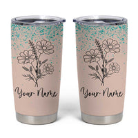 Personalized Gifts for Her Tumbler Cup Custom Name Flower Bridesmaid Proposal Birthday Christmas Gift - Wonder Print Shop
