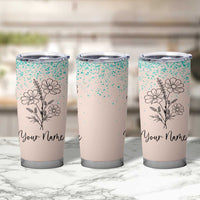 Personalized Gifts for Her Tumbler Cup Custom Name Flower Bridesmaid Proposal Birthday Christmas Gift - Wonder Print Shop