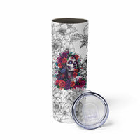 In A World Full Of Princesses Be A Chingona Skinny Tumbler Dia De Los Muertos Flower Spanish Slang