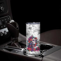 In A World Full Of Princesses Be A Chingona Skinny Tumbler Dia De Los Muertos Flower Spanish Slang