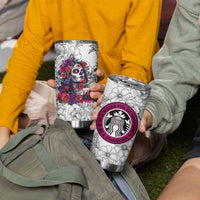 In A World Full Of Princesses Be A Chingona Tumbler Cup Dia De Los Muertos Flower Spanish Slang