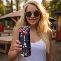 Personalized Chingona Skinny Tumbler Custom Name Latina Mexican Girl In A World Full Of Princesses Be A Chingona
