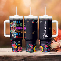 Personalized Chingona Tumbler With Handle Custom Name Latina Mexican Girl In A World Full Of Princesses Be A Chingona