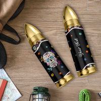 Personalized Sugar Skull Bullet Tumbler Custom Name Flower Gothic Gifts For Latina Mexican Girls Women