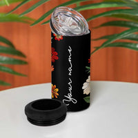 Personalized Gift 4 in 1 Can Cooler Tumbler Custom Name Sugar Skull Mexican Art Birthday Christmas Gifts for Her - Wonder Print Shop