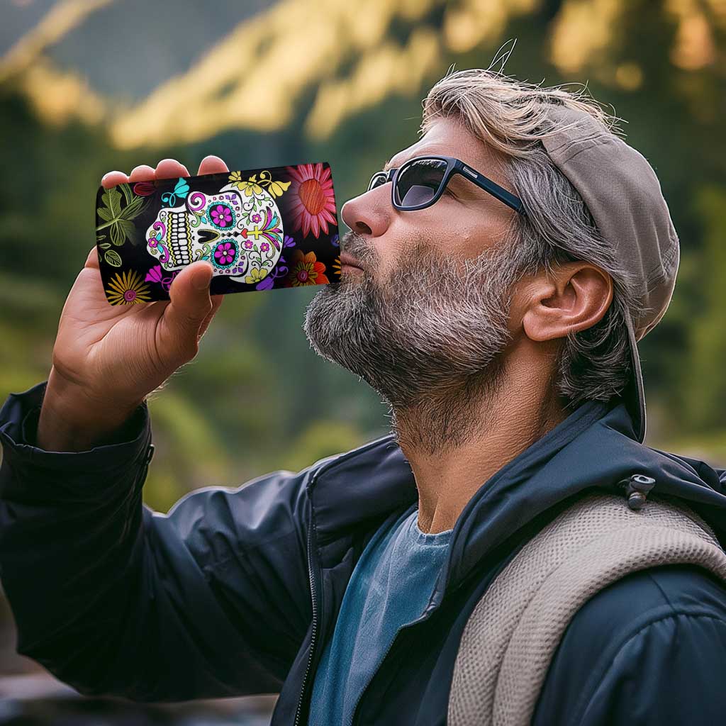 Personalized Gift 4 in 1 Can Cooler Tumbler Custom Name Sugar Skull Mexican Art Birthday Christmas Gifts for Her - Wonder Print Shop