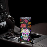 Personalized Gift Skinny Tumbler Custom Name Sugar Skull Mexican Art Birthday Christmas Gifts for Her - Wonder Print Shop