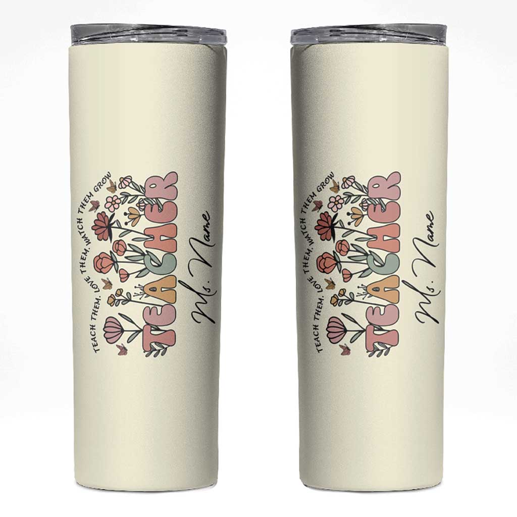 Personalized Teacher Appreciation Gifts Skinny Tumbler Custome Name Back to School Thank You Christmas Gift Bulk - Wonder Print Shop