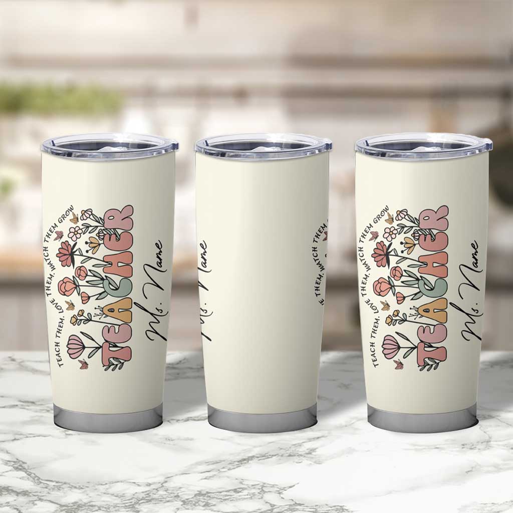 Personalized Teacher Appreciation Gifts Tumbler Cup Custome Name Back to School Thank You Christmas Gift Bulk - Wonder Print Shop