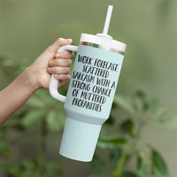Funny Coworker Gifts Tumbler With Handle Work Forecast Sarcastic Gag Present for Boss Employer Teal Mint - Wonder Print Shop