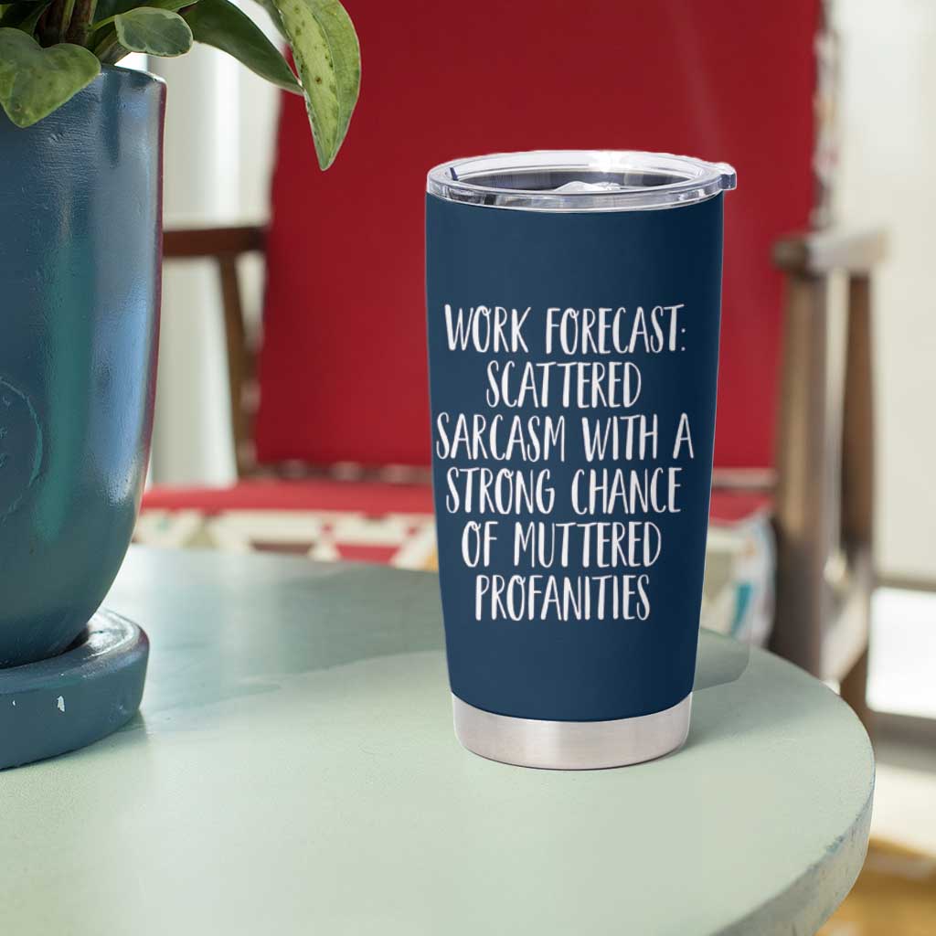 Funny Coworker Gifts Tumbler Cup Work Forecast Sarcastic Gag Present for Boss Employer Navy - Wonder Print Shop