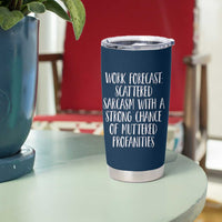 Funny Coworker Gifts Tumbler Cup Work Forecast Sarcastic Gag Present for Boss Employer Navy - Wonder Print Shop