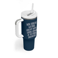 Funny Coworker Gifts Tumbler With Handle Work Forecast Sarcastic Gag Present for Boss Employer Navy - Wonder Print Shop