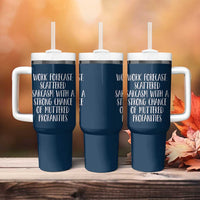 Funny Coworker Gifts Tumbler With Handle Work Forecast Sarcastic Gag Present for Boss Employer Navy - Wonder Print Shop