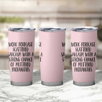 Funny Coworker Gifts Tumbler Cup Work Forecast Sarcastic Gag Present for Boss Employer Pink - Wonder Print Shop