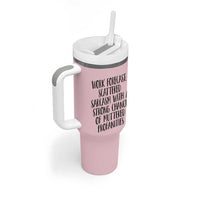 Funny Coworker Gifts Tumbler With Handle Work Forecast Sarcastic Gag Present for Boss Employer Pink - Wonder Print Shop