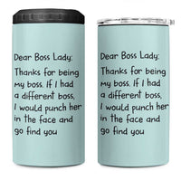 Funny Boss Gifts for Women 4 in 1 Can Cooler Tumbler Bosses Day Funny Boss Lady Gift Ideas - Wonder Print Shop