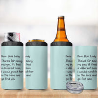 Funny Boss Gifts for Women 4 in 1 Can Cooler Tumbler Bosses Day Funny Boss Lady Gift Ideas - Wonder Print Shop