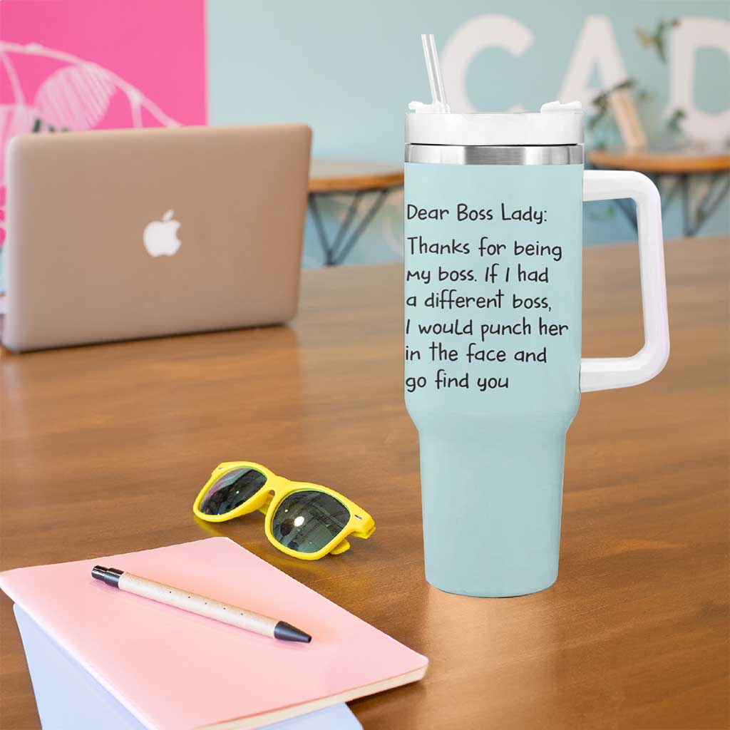 Funny Boss Gifts for Women Tumbler With Handle Bosses Day Funny Boss Lady Gift Ideas - Wonder Print Shop