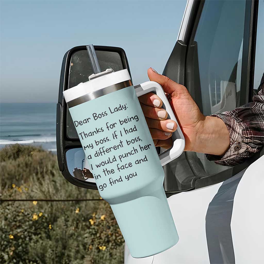 Funny Boss Gifts for Women Tumbler With Handle Bosses Day Funny Boss Lady Gift Ideas - Wonder Print Shop