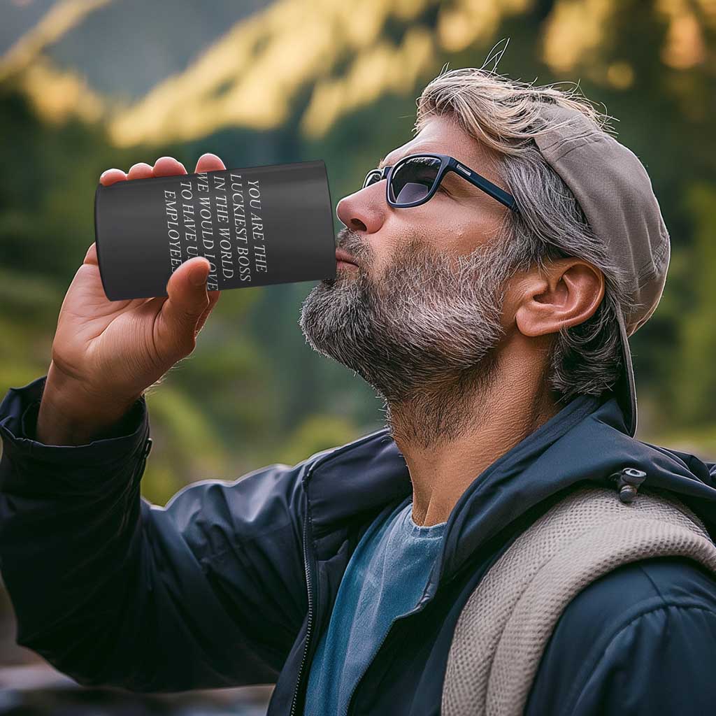 Gift for Boss 4 in 1 Can Cooler Tumbler You Are The Luckiest Boss In The World - Wonder Print Shop